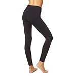 HUE Women's Ultra Soft Cotton Leggings with Wide Waistband, Full and Capri Length - Image 2