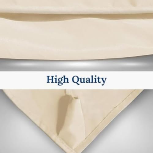 10'x10' Cantilever Umbrella Canopy Replacement - 8 Ribs Outdoor Patio Umbrella Cover for Garden and Market - Beige (3X/9.8x9.8ft)