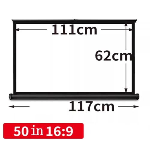 Pantalla portátil manual de proyector 50 pulgadas 16:9 miniatura 7