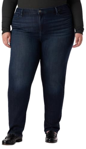 Levi Strauss Signature Gold Women's '03 Essential Mid Rise Straight Jeans | (Also Available in Plus), (New) Deep Prairie, 18 Short Plus - image 1