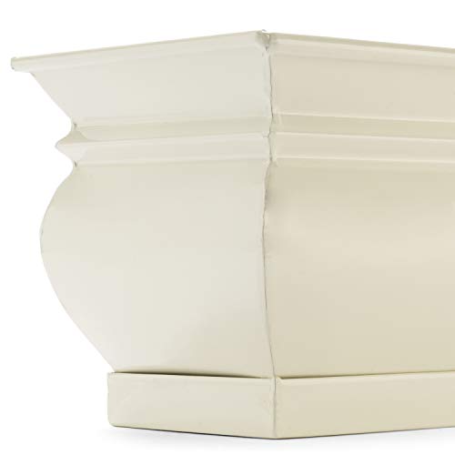 H Potter Herb Pots Indoor Planters With Drainage And Tray White Succulent Planter Window Sill Box Large Rectangular Outdoor Kitchen Flower Pot Garden Succulents Plants Ivory #TOP4