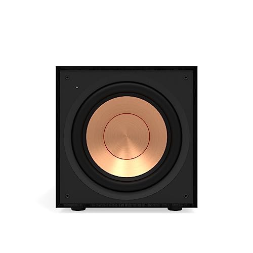 Image of Klipsch Reference R-101SW 10 inch Front-Firing Subwoofer with All-new Spun-Copper 10 inch woofers and an All-Digital Amplifier for Premium Home Theater Sound in Black