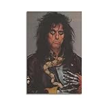 GVMRFCDD Alice Cooper-Poster, Wandkunst, Leinwandposter, 