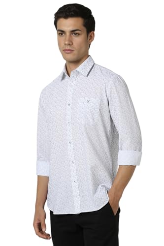 Image of Van Heusen Casual Printed Shirt for Men| Premium Cotton| Full Sleeves| Slim Fit |Breathable Fabric