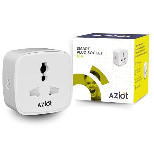 AZIOT 10A Smart Plug with Energy Monitoring – WiFi/Bluetooth...