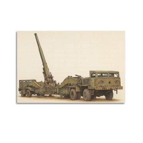 OKNGB Póster de armas de la Segunda Guerra Mundial M65, póster decorativo de lienzo para pared e impresión artística moderna para decoración de dormitorio familiar, 12 x 18 pulgadas (30 x 45 cm)
