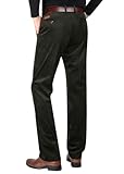 Oanviso Pantalón De Pana Chino Hombre Casuales Pantalone de Traje Slim Fit Moda Elasticos Pantalóns de Trabajo Vaqueros Pantalones Straight Otoño e Invierno A Ejercito Verde XL