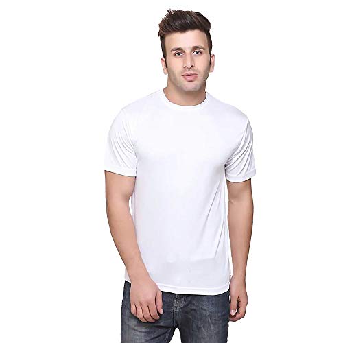 Image of TQH Men Dri Fit Polyester Half Sleeve Round Neck Multicolor t Shirts - Combo Set of 2