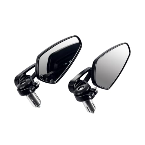 Espejos retrovisores universales para motocicleta de 22 mm con lentes azules antideslumbrantes