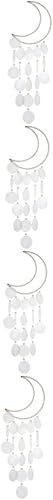 Yardwe 4pcs Shell Wind Chime Handcraft Wind Chime Mediterranean Hanging Ornament Decorative Wind Chimes Decorative Wind Bell Wind Charm Pendant Sea