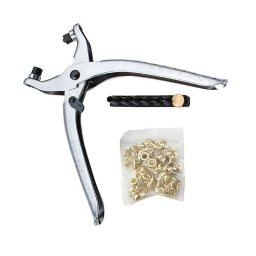 NexPon 金属製カシメペンチ 2 ミリ、2.5 ミリ、3 ミリ、3.5 ミリ、4 ミリ、4.5 ミリ用 穴付き 高耐久性 穴あけペンチ 金属リングペンチセット グロメットアイレットプライヤー 2mm~4.5mm 交換可能ハトメプライヤーツール、2個