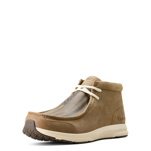 ARIAT Spitfire, Botas Cortas al Tobillo Hombre, Bomber marrón con Estampado de Bandera Estadounidense, 41 EU