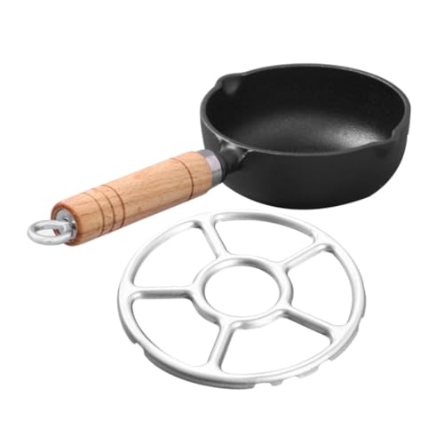 HEANUJJ Mini Cacerola de Hierro Recubrimiento Antiadherente para Cocina, Compacta y Resistente Adecuado para Calentar Leche, Aceite y Salsas Hogar