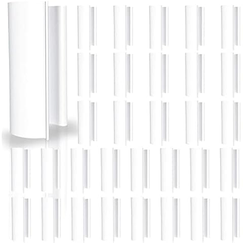 32PCS White Snap Clamps for 1/2 Inch Greenhouses PVC Pipe, Row Covers, Shelters, Bird Protection, 2.4 Inches Long, White (White-3/4inch) Cover