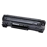 harga toner hp 85a original Color: negro Amazon Basics - Cartucho de tóner regenerado de rendimiento estándar, repuesto para HP 85A, estándar, paquete de 1 unidad (color negro)
