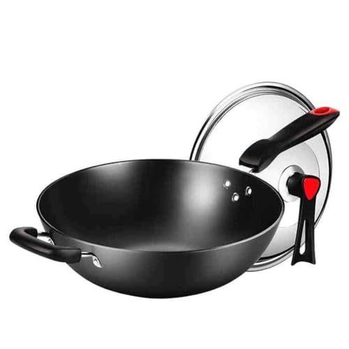 Wok de Hierro Fundido Antióxido 34 cm