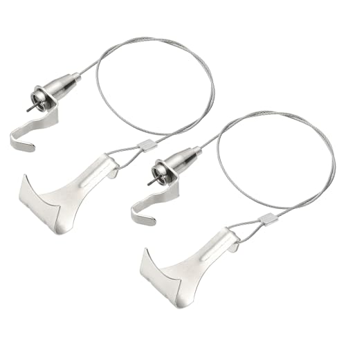 Image of uxcell 2Pcs Picture Hanging Wire Kit, 0.5 m x 1.5 mm Heavy Duty Picture Hangers Adjustable Wire Rope with S-Hooks and Loop, Load 35kg /77.1 lbs for Hanging Mirrors Light Lamp Artwork