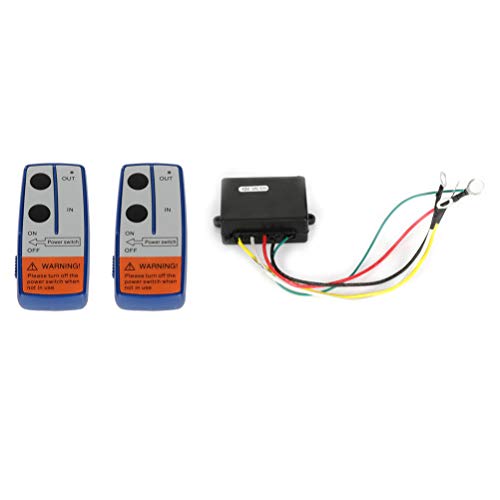 cciyu 12V Electric Winch Wireless Remote Control 2PCS w/Receiver Kit For Car Truck for Jeep ATV SUV Off Road Winch