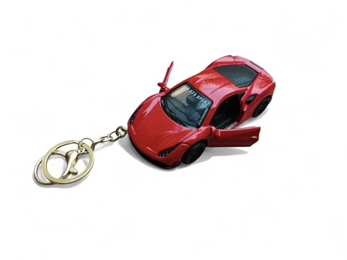 Image of Antique Pull Back Sports Car | Full Metal | Luxury Sports Metal Keychain For Car Dashboard | For Gifting | For Children (Red) (Pack Of 1)