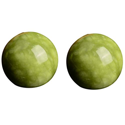 Senmubery 2 Piezas de Bolas de Ejercicio de EstréS de Salud Chino de MáRmol Jade Baoding para la Terapia de Alivio de RelajacióN Herramienta de Cuidado de Manos Cover