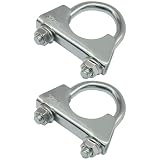 Murtenze 2 Pack U-Bolt Muffler Exhaust Clamps, Stainless Steel Silencer Exhaust Clip for Automotive, Vehicles...