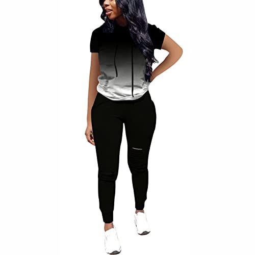 Image of Nimsruc Workout Sets For Women 2 Piece Outfits Sexy Summer Sweatsuits Jogging Suits Casual Bodycon Tracksuits