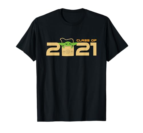 T-shirt The Mandalorian The Child Class of 2021 imprimé coton noir