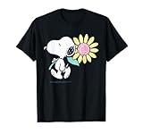 Peanuts Snoopy pink daisy flower T-shirt