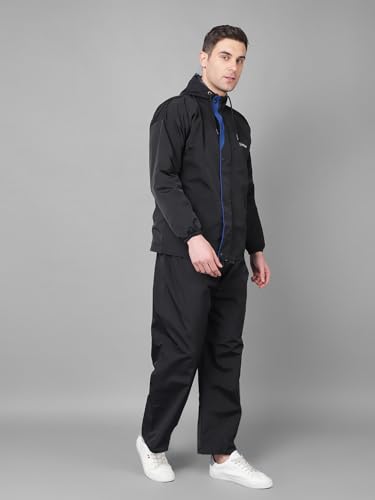 Image of Dollar Rainguard Men's PVC Full Sleeve Solid Reversible Sporty Raincoat Set With Adjustable Hood and Pocket