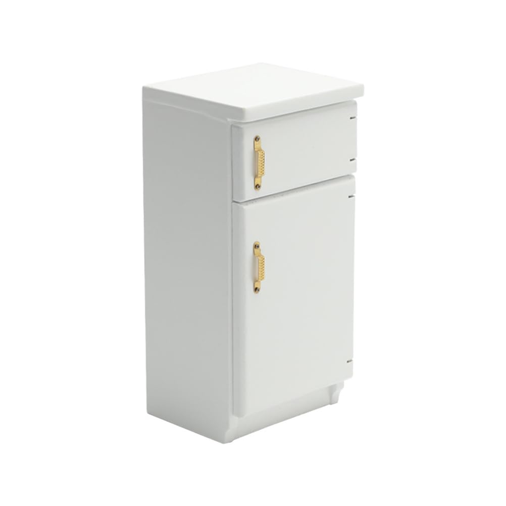 ibasenice Miniature Refrigerator Model 1 12 Scale Mini Furniture Doll House Accessory Vivid Mini Fridge for Kids Playroom Decoration Safe Durable
