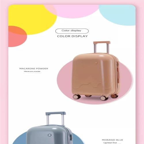 Suitcase New Ice Cream Suitcase Universal Wheel Trolley Case Lightweight Boarding Suitcase 20 Inches For Men And Women Suitcase Tags(Green,24in)3