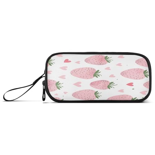 Astuccio in tessuto con fiori selvatici sotto cielo Fragole one size Stile Artistico lungo rosa blu