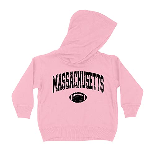 Football Massachusetts Collegiate Kids Hoodie Sweatshirt Toddler 5T Light Pink