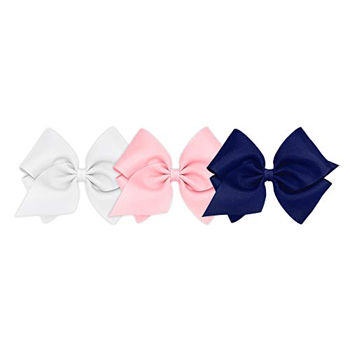 Moño mini king Wee Ones de grogrén premium con pinza WeeStay antideslizante para niñas