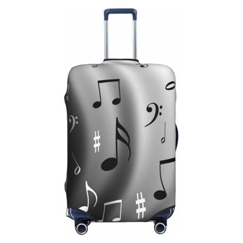 Music Notes Print Print Luggage Suitcase Covers Elastic Washable Luggage Protector Luggage Covers For Suitcase