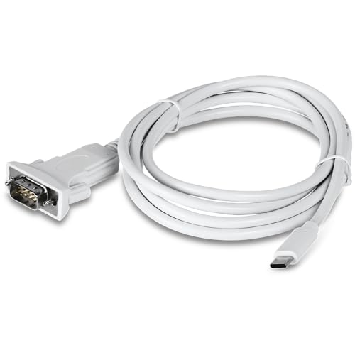 Image of TRENDnet USB Type C to RS-232 DB9 Serial Adapter, TUC-S9, Connect an RS-232 Serial Device to a USB Type C Port on Your Computer, 1.8m (5.9ft), Supports USB 3.0 /2.0 /1.1, Supports Windows