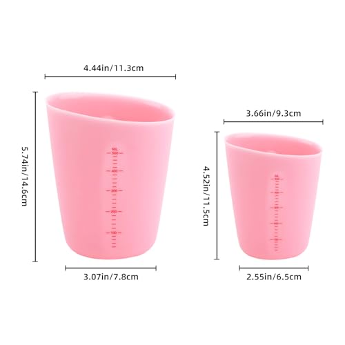 2 Piezas Vasos Medidores de Silicona Reutilizables miniatura 2