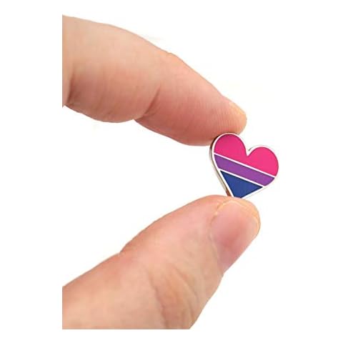 Bisexual Bi Pride Pin Heart Flag Tiny Enamel Pin Decoration For Clothes And Bags Cover