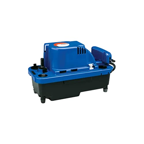 Image of Little Giant VCMX-20ULST 115 Volt, 1 /30 HP, 84 GPH Automatic Condensate Removal Pump, 6-Ft. Power Cord, Safety Switch, 20-ft. 3 /8-inch Tubing, Blue, 554550