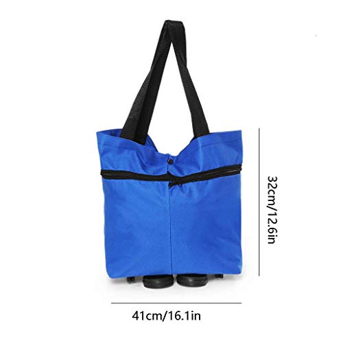 QWZ Einkaufstrolley Faltbare Einkaufstrolleys Klappbar Mit Rädern Van Tragbarer Trolley-Einkaufstaschen… – Bild 3