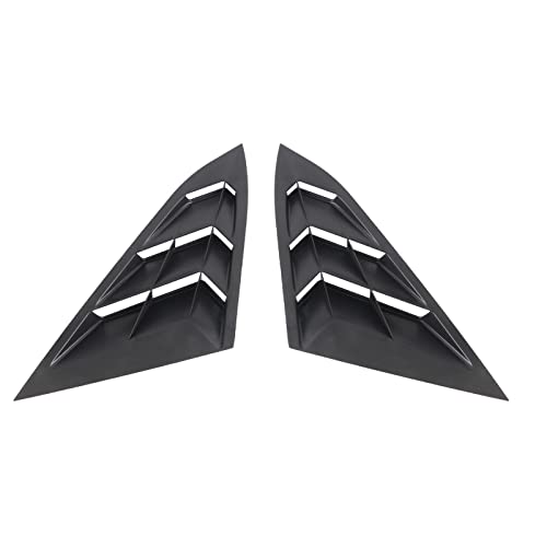 Longkees Window Louvers Air Scoop Shades Cover For 2016-2021 Civic (Gloss Black) #TOP3