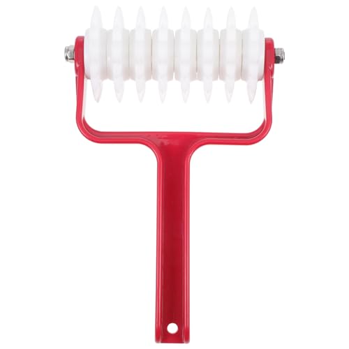 Hemoton Pizza Dough Docker Roller Pizza Pin Puncher Dough Hole Maker with Plastic Handle, Docking Tool for Pizza Cookie Pie Pastry Bread