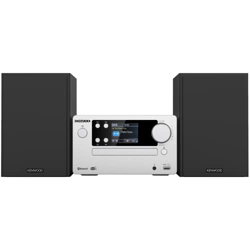Kenwood M-725DAB-S - Micro HiFi-System mit DAB+, CD, USB, Bluetooth und TFT-Display, Frosted Aluminum