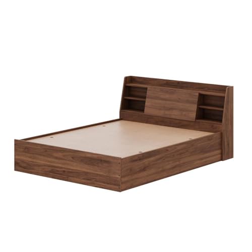 Image of Wakefit Bed | 1 Yr Warranty | Bed Queen Size, Comes with Storage Box, Noise Free, Density: 680-750 kg /m, Termite & Borer Resistant, Fits Mattresses Up to 8 Inches(Leo 75 x 60 - Columbian Walnut)