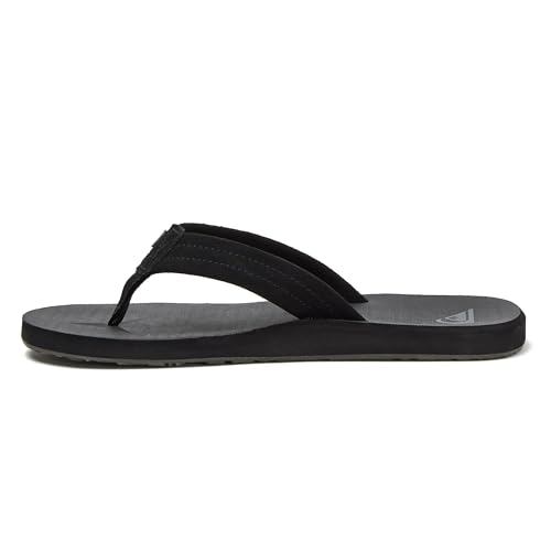 Image of Quiksilver Carver Suede Flip Flops for Men, Arch Support Athletic Mens Sandals, Thong Mens Slides