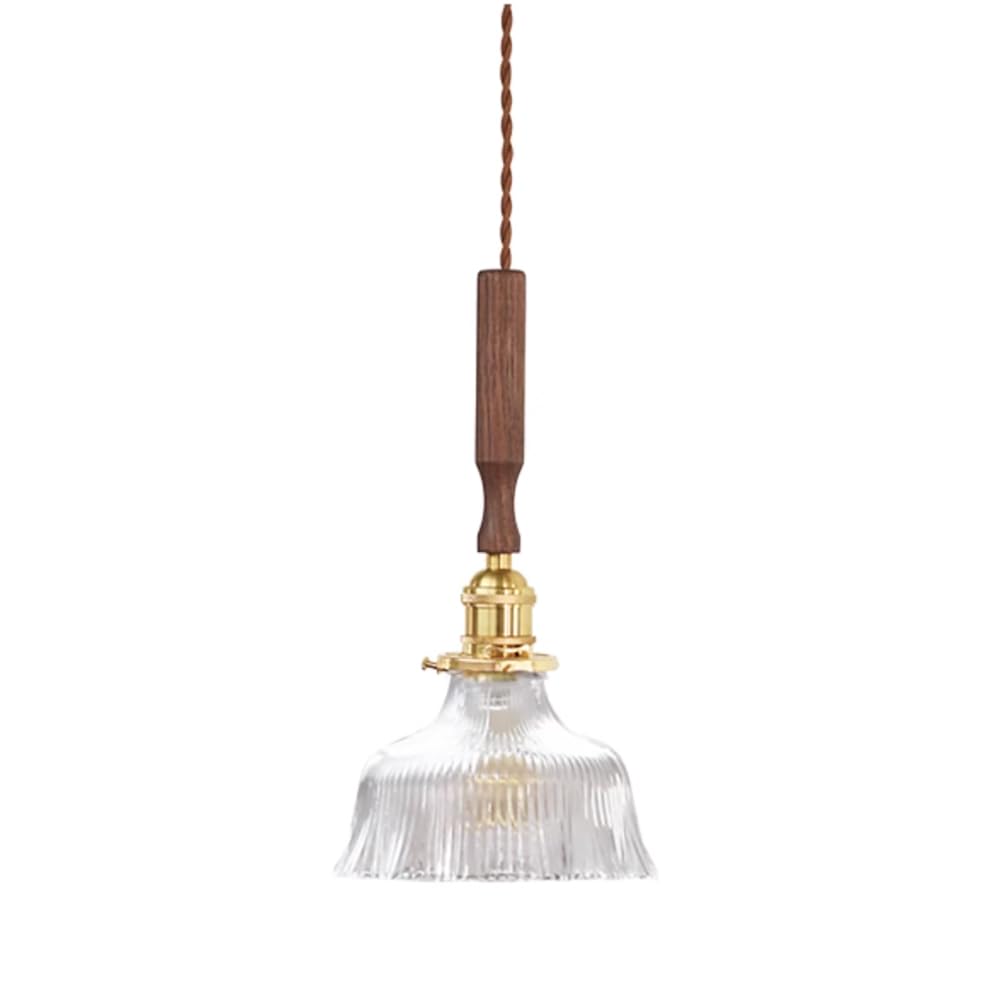 Lustre en verre et laiton rétro au design minimaliste japonais pour salle à manger et chambre