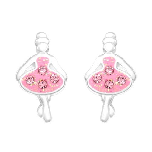 Boucles d'oreilles ballerine argent sterling 925 tiges discrètes haute joaillerie
