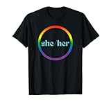 Photo Gallery lei suoi pronomi rainbow lgbtq gay pride lgbt maglietta Photo Gallery lei suoi pronomi rainbow lgbtq gay pride lgbt maglietta