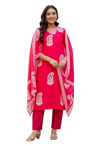 Ensemble kurta imprimé idéal pour vos soirées d'été et cérémonies élégantes en rose