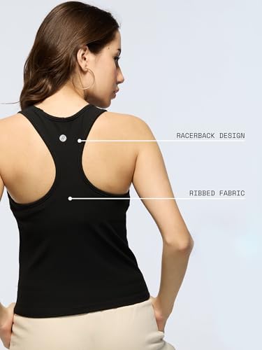 Image of CAVA Tank Us Later Women's Ribbed Tank Top | Sleeveless Activewear with Built-in Bra | Full Length, Stretchable, Moisture-Wicking